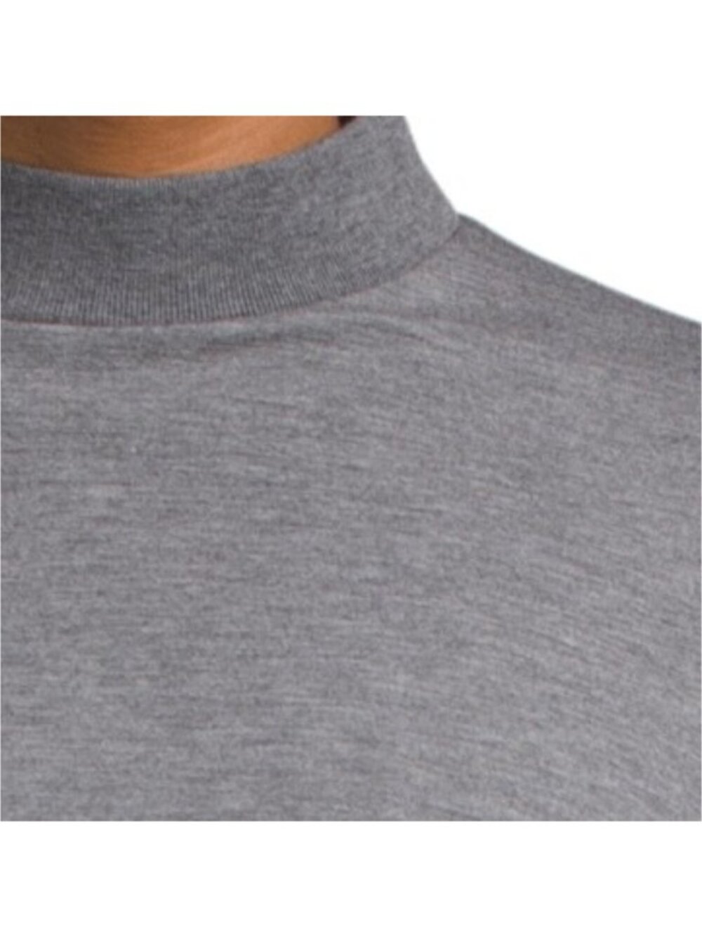 THEORY Ribbed Mock Neck Pull Over Top - Picture 3 of 4